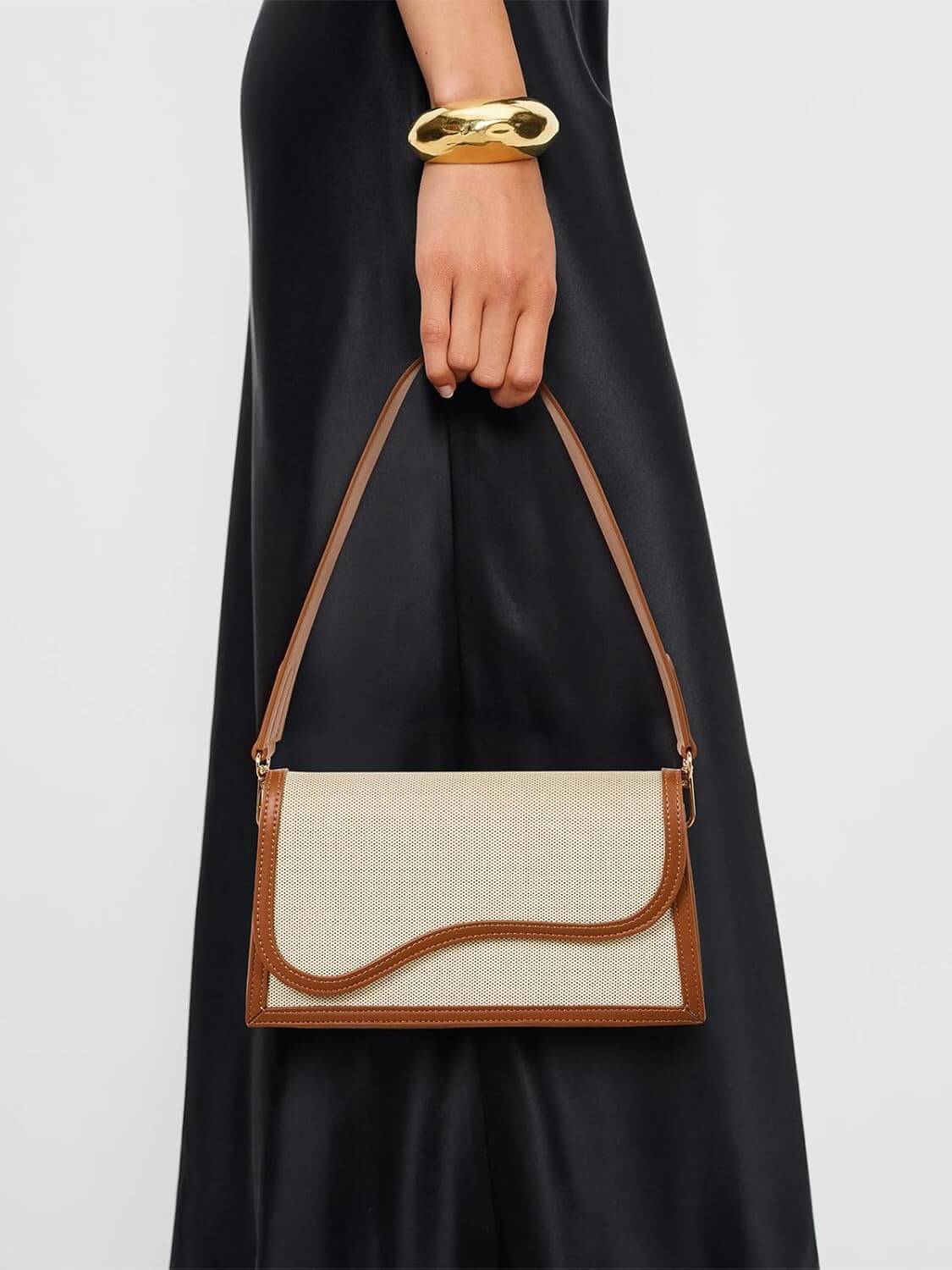 Telena Crocodile Shoulder Bag | Vegan Leather Purse with 2 Straps