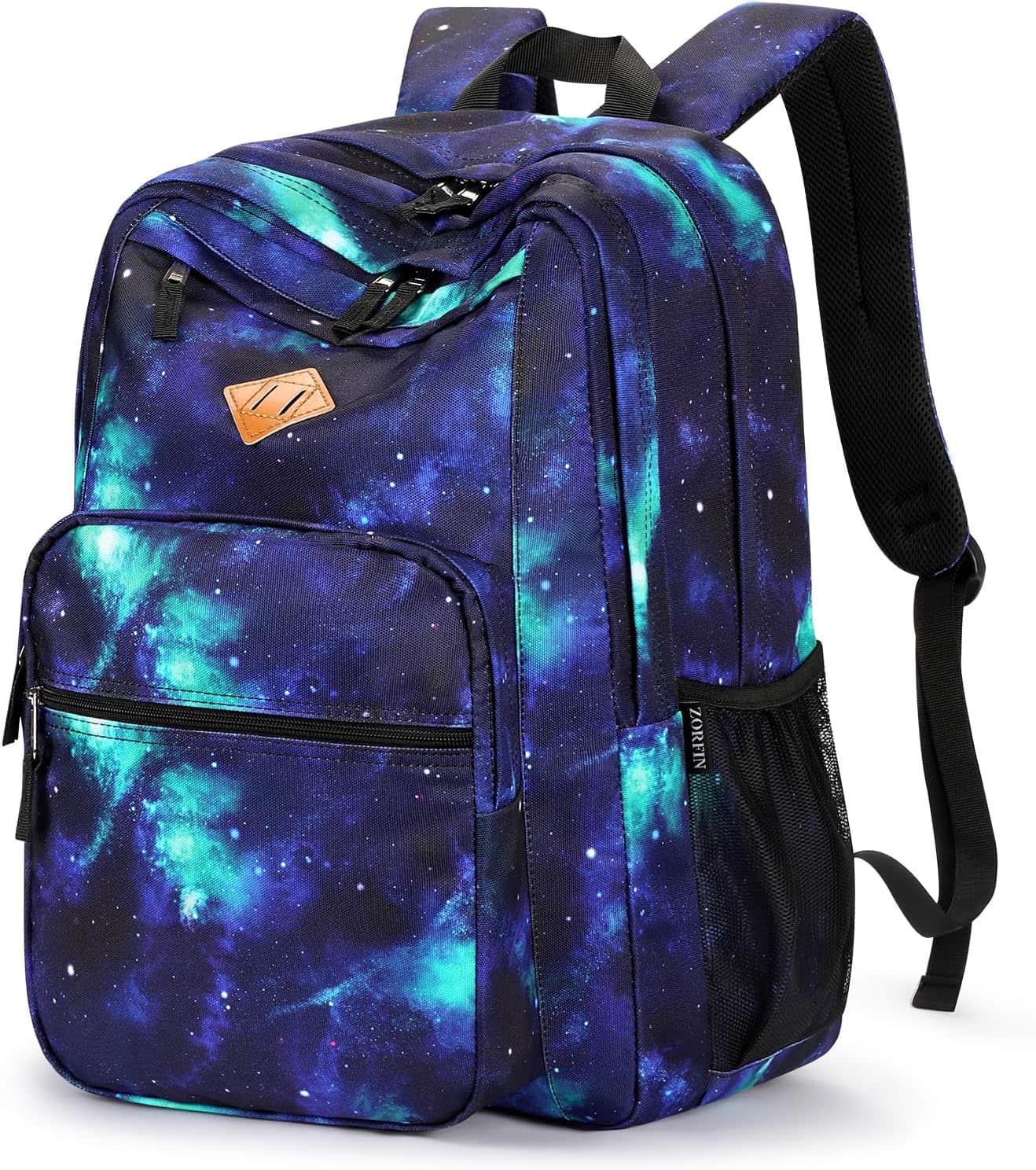 Cyberspace Galaxy 26L Backpack: Water-Resistant Bookbag for School, Travel, and College