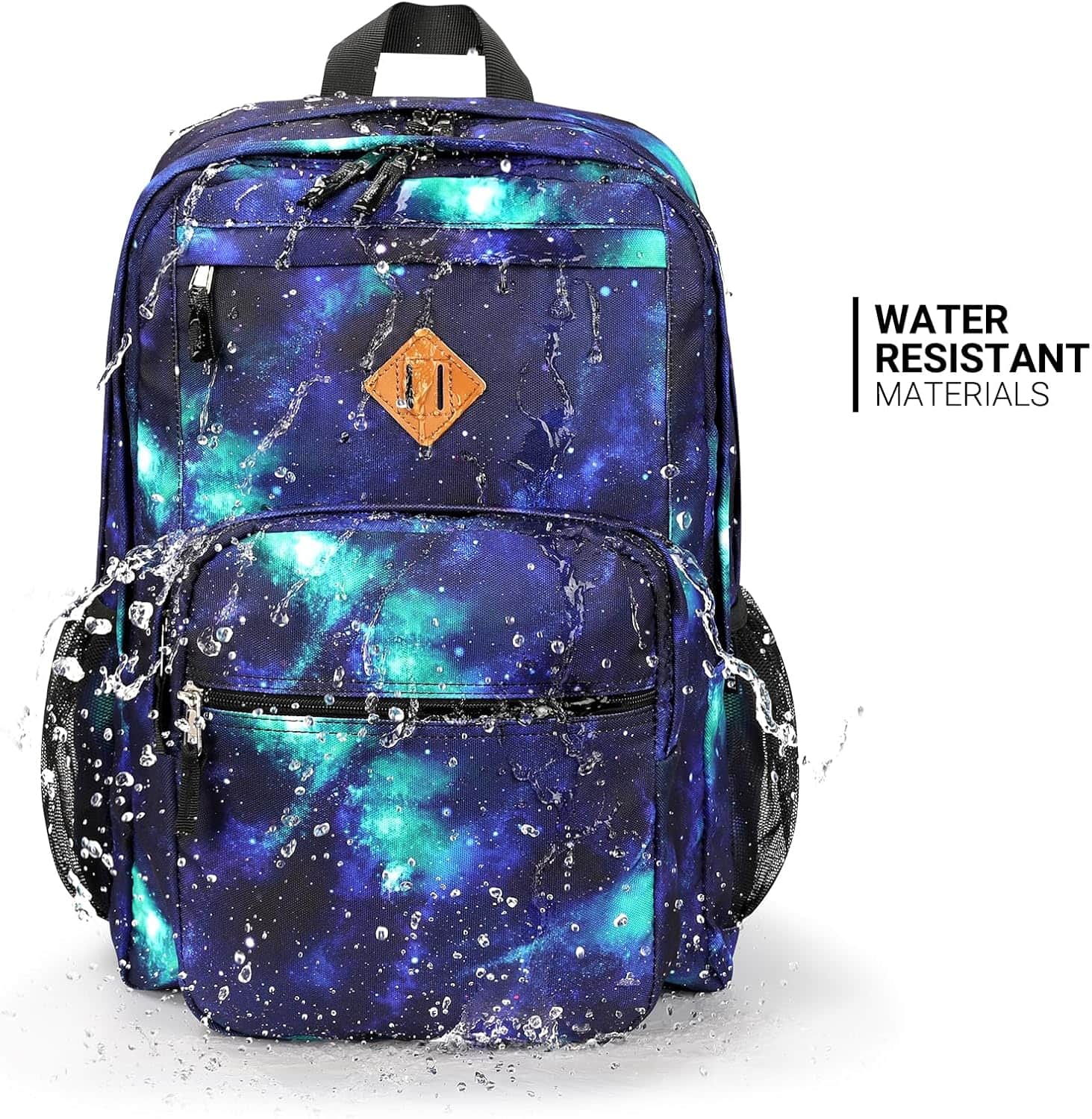 Cyberspace Galaxy 26L Backpack: Water-Resistant Bookbag for School, Travel, and College