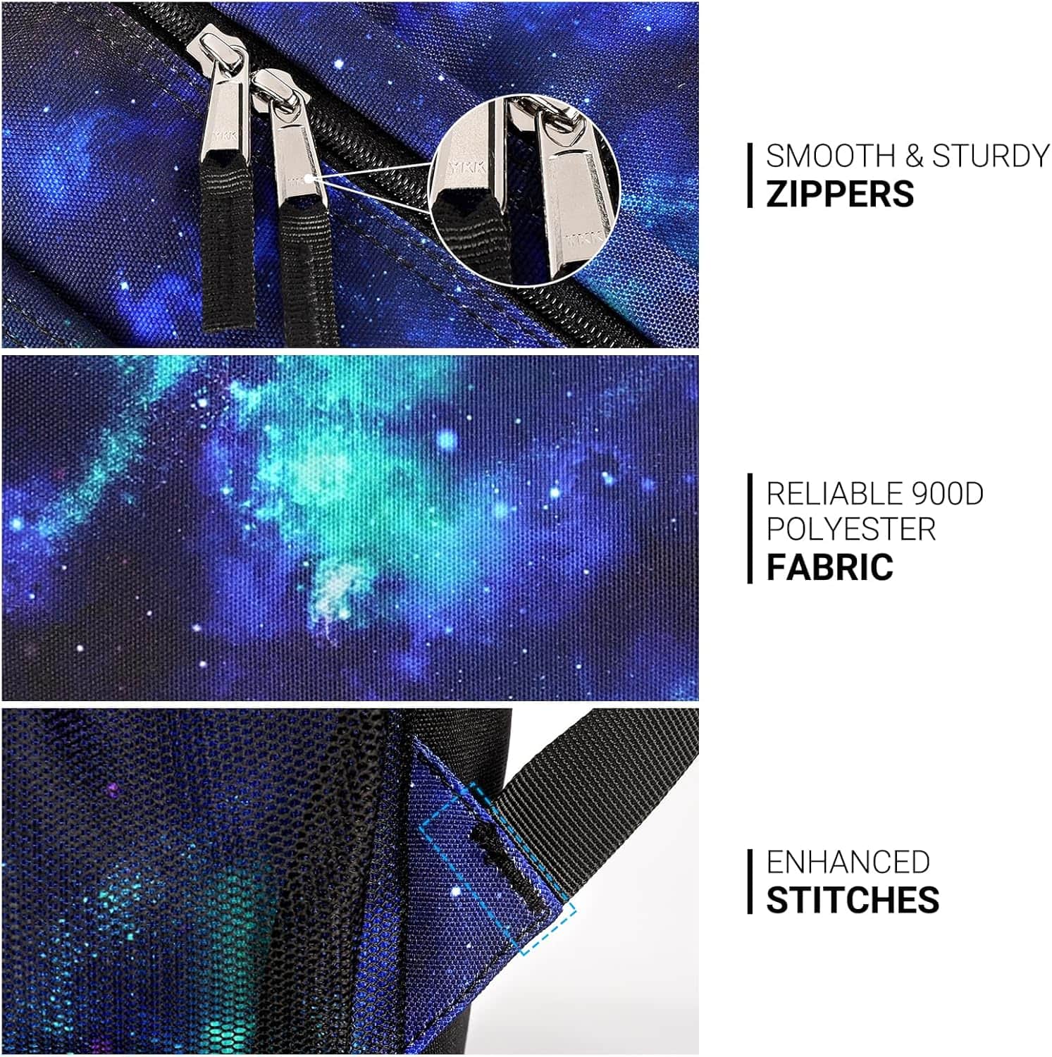Cyberspace Galaxy 26L Backpack: Water-Resistant Bookbag for School, Travel, and College