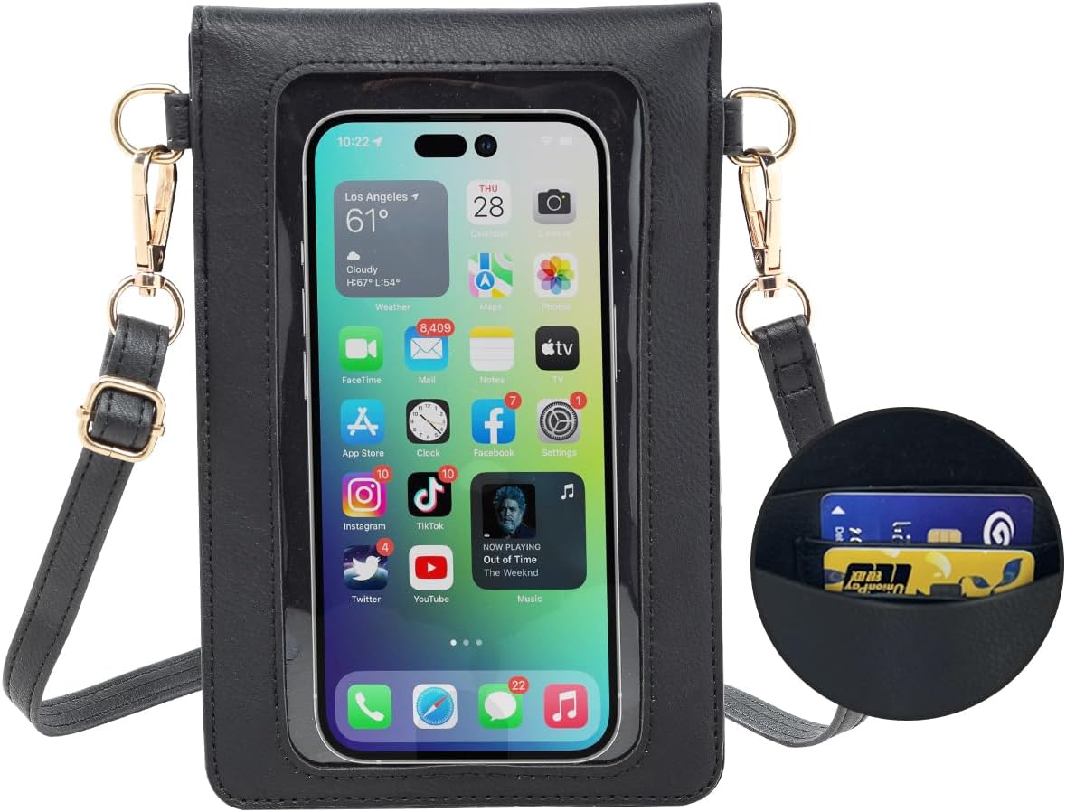Small Crossbody Bag with Tassel - Perfect Wallet Purse & Phone Holder