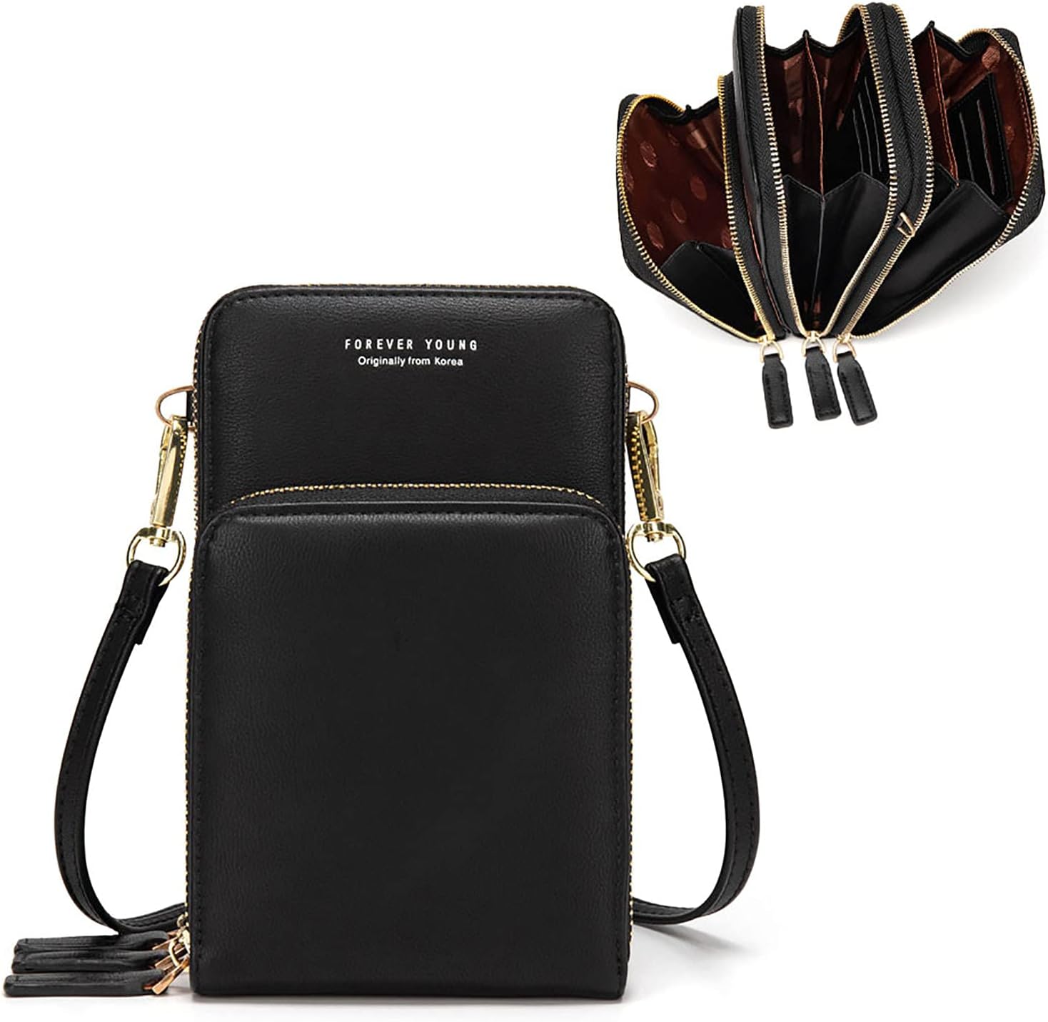Small Crossbody Bag for Women - Cute Mini Purse & Phone Holder with Card Slots