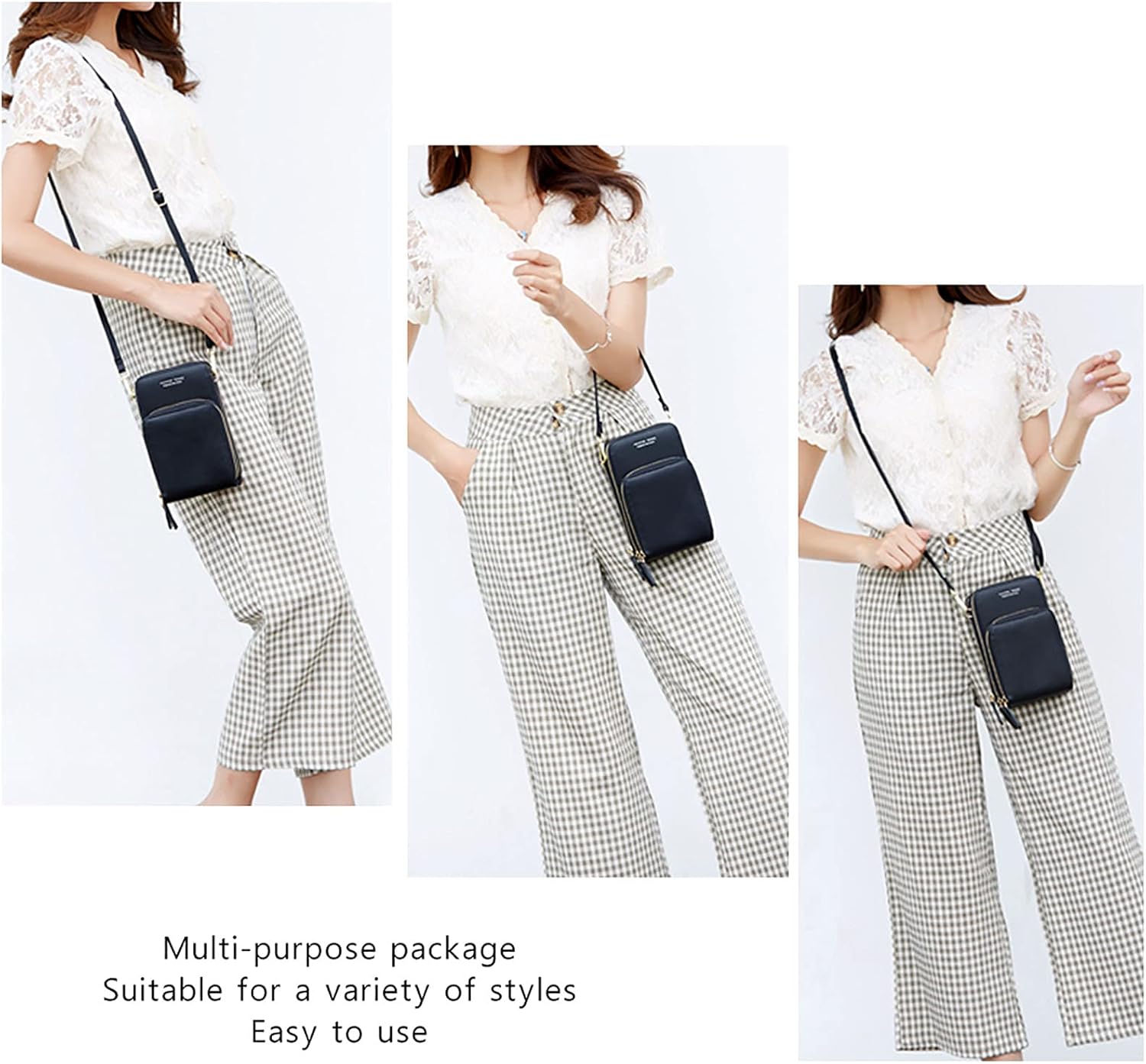 Small Crossbody Bag for Women - Cute Mini Purse & Phone Holder with Card Slots