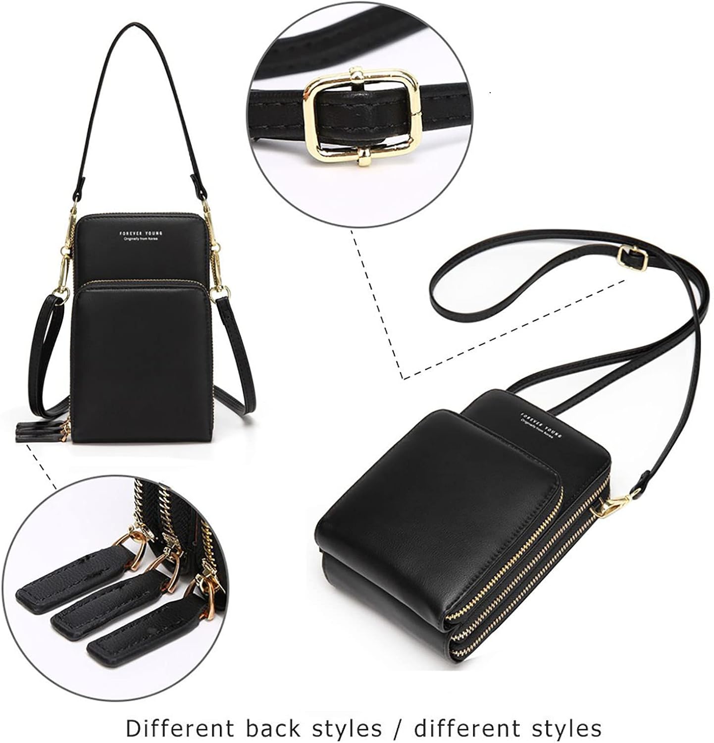 Small Crossbody Bag for Women - Cute Mini Purse & Phone Holder with Card Slots