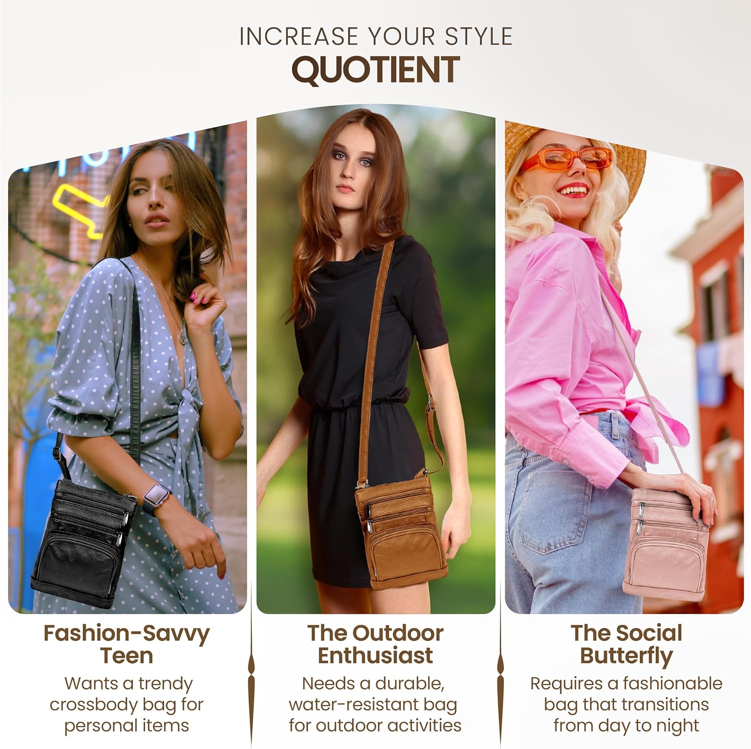 Krediz Leather Crossbody Bag for Women - Soft, Durable, and Multi-Pocket Design