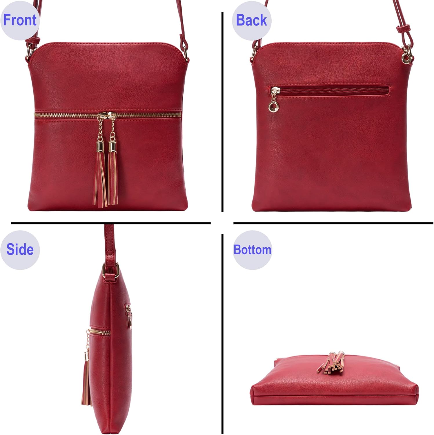 Solene Lightweight Crossbody Bag with Tassel