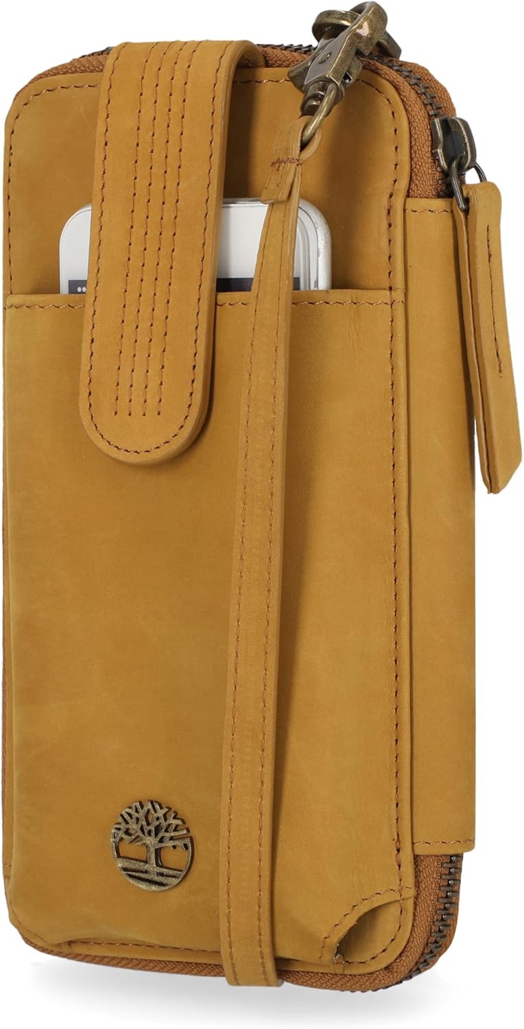 Timberland Women's Leather Crossbody Wallet with RFID Protection