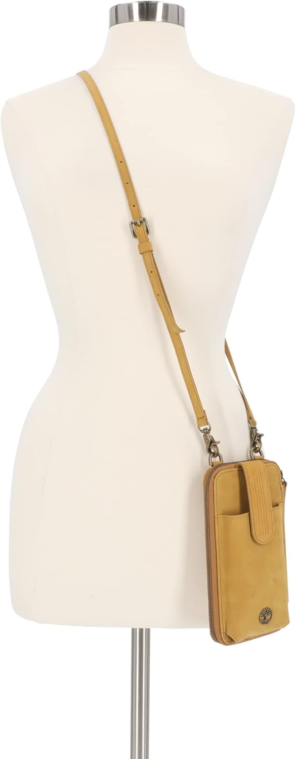 Timberland Women's Leather Crossbody Wallet with RFID Protection