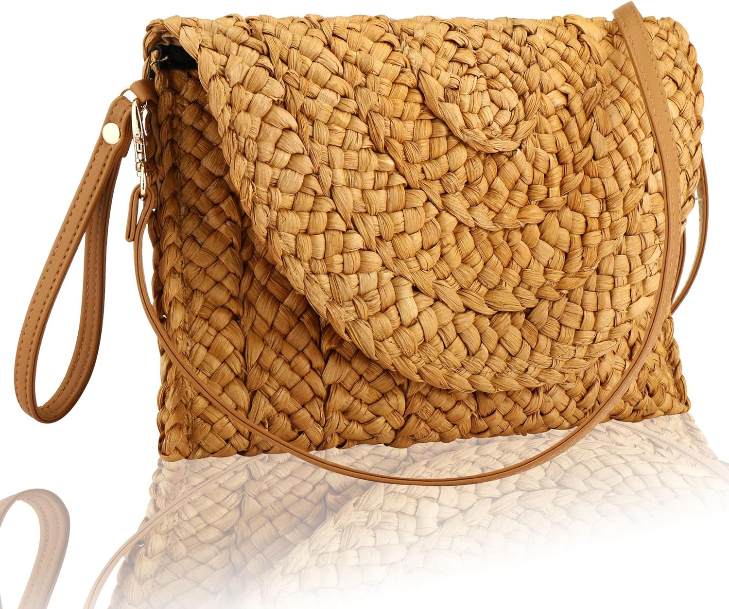 Woven Straw Crossbody Bag - Chic Summer Purse for Women