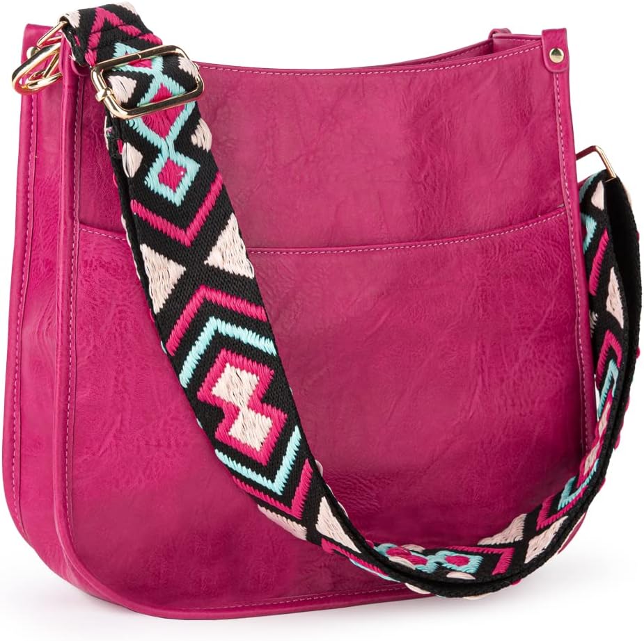 Vegan Leather Crossbody Bag with Adjustable Strap