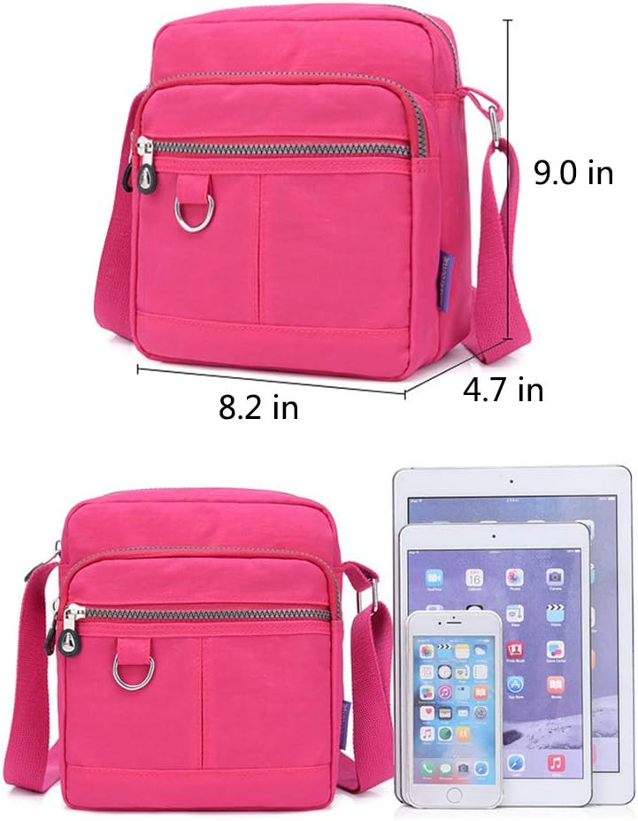 Casual Nylon Crossbody Bag - Lightweight Waterproof Shoulder Purse for Women