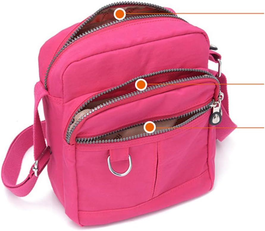 Casual Nylon Crossbody Bag - Lightweight Waterproof Shoulder Purse for Women
