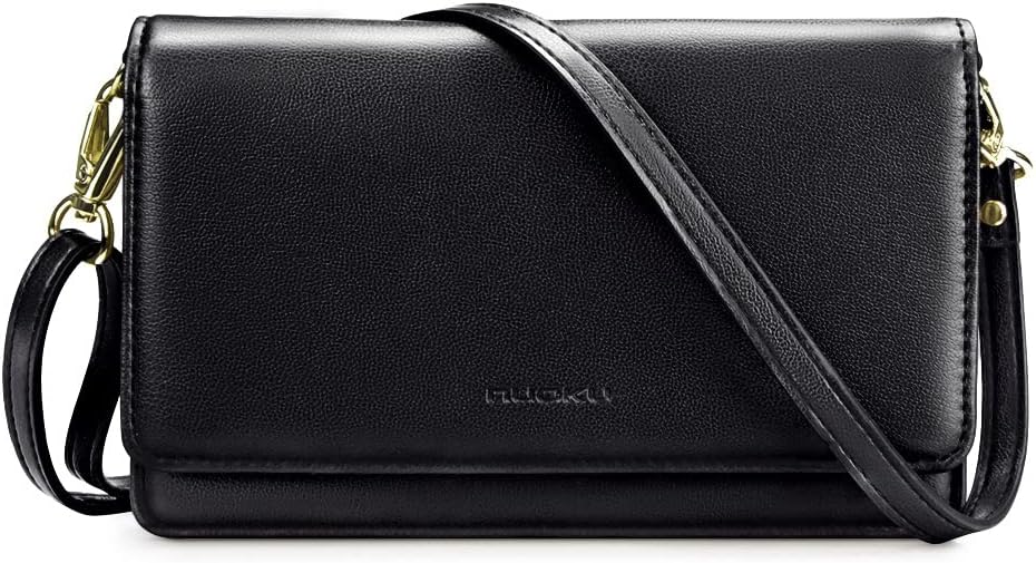 Crossbody Cellphone Bag for Women - Small Leather Purse & Wristlet Wallet