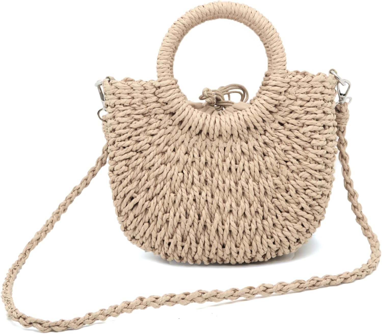 Handwoven Straw Crossbody Bag - Perfect for Summer Beach Days & Vacation