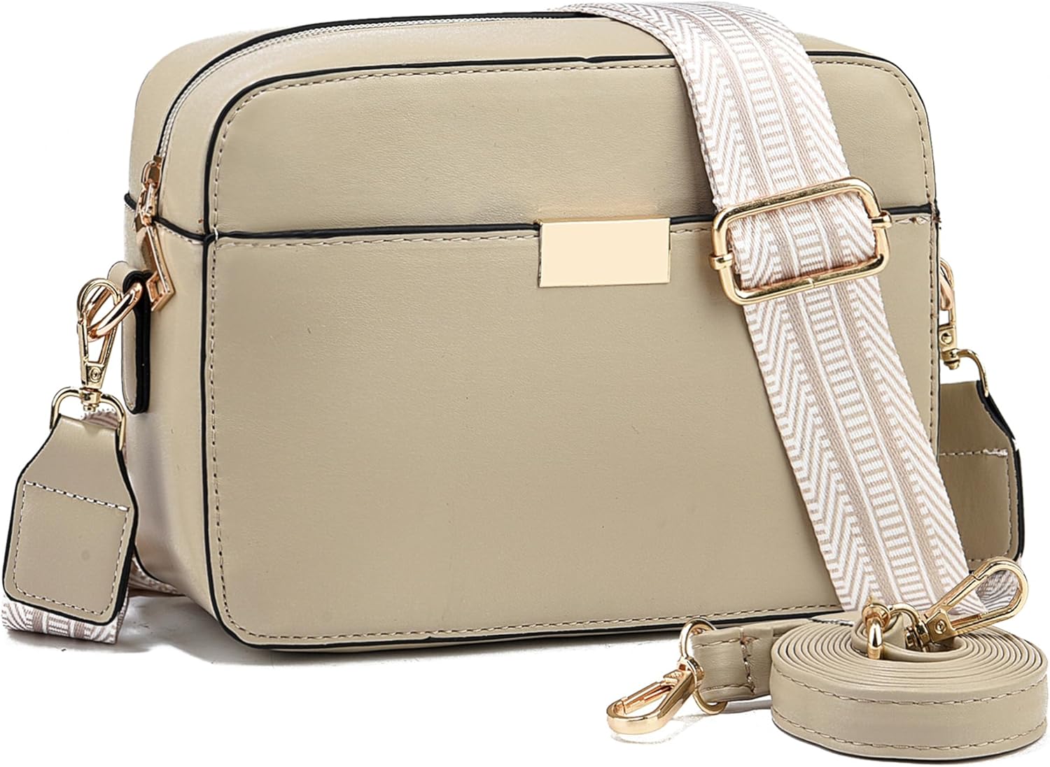 Small Vegan Leather Crossbody Bag - Stylish Shoulder Purse & Wallet