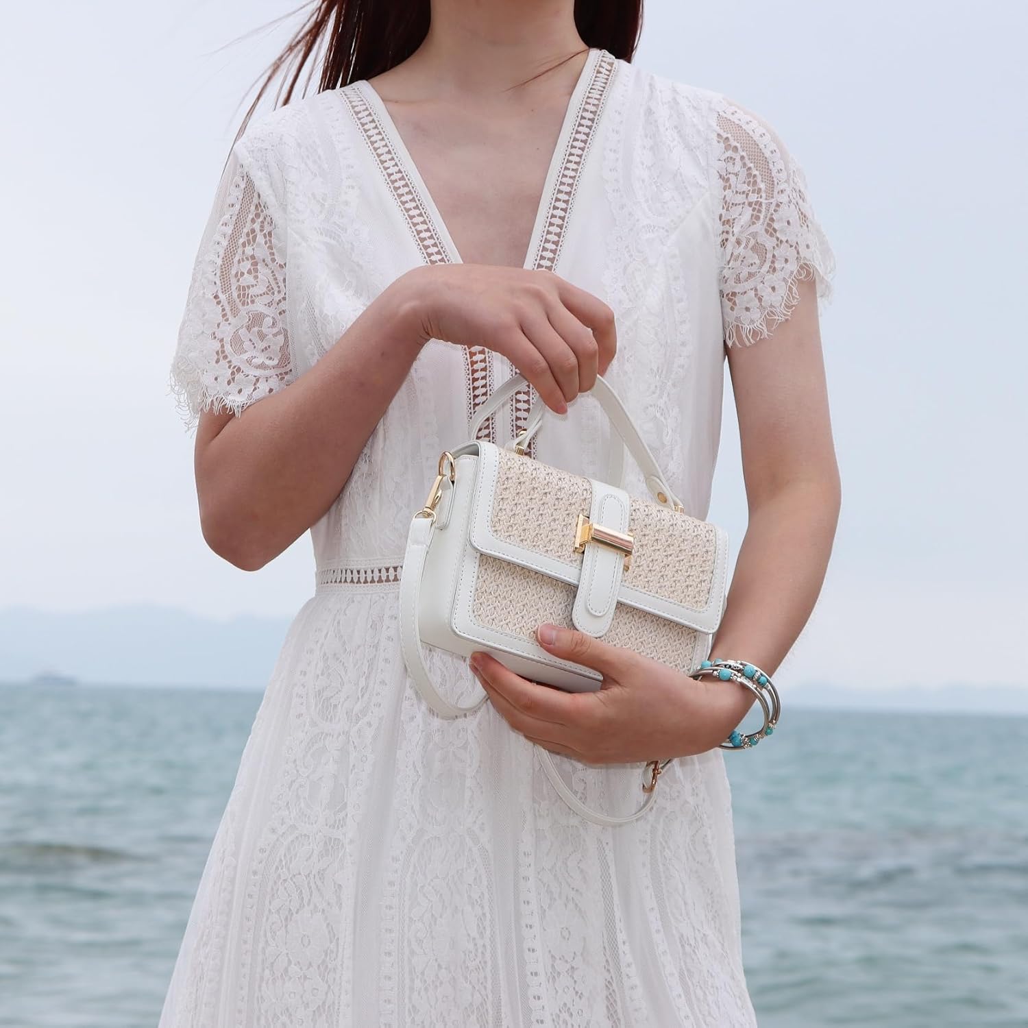 Woven Straw Crossbody Bag - Perfect Summer Purse for Vacation & Beach