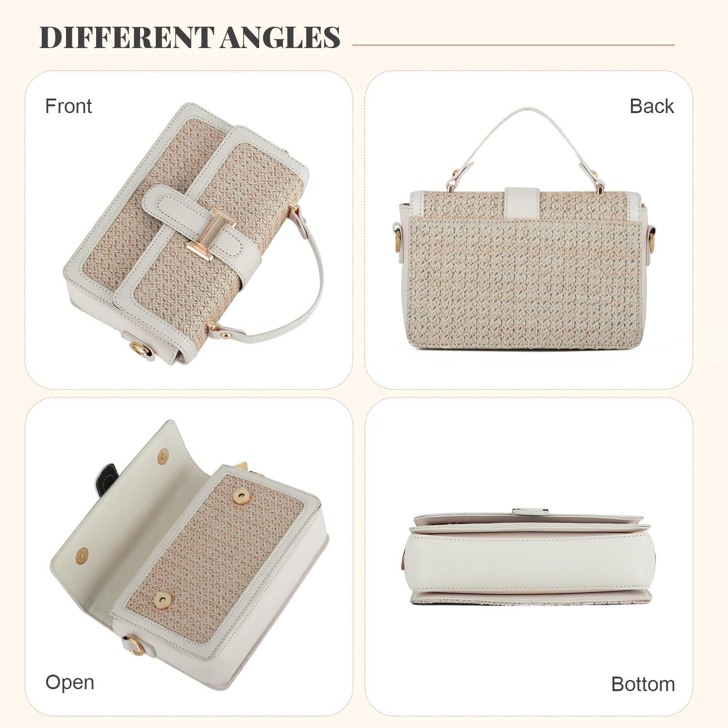 Woven Straw Crossbody Bag - Perfect Summer Purse for Vacation & Beach
