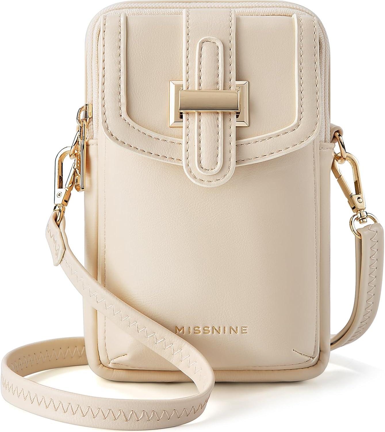 MissNine Vegan Leather Crossbody Bag - Stylish & Secure Phone Purse