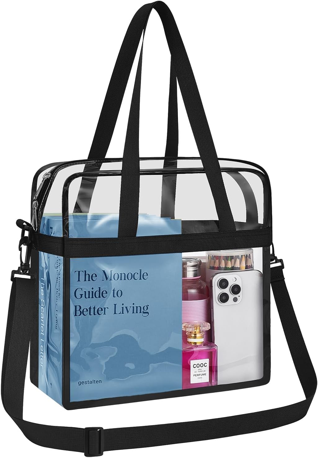 Stadium Approved Clear Tote Bag - 12x6x12 - Perfect for Concerts, Sports & Festivals