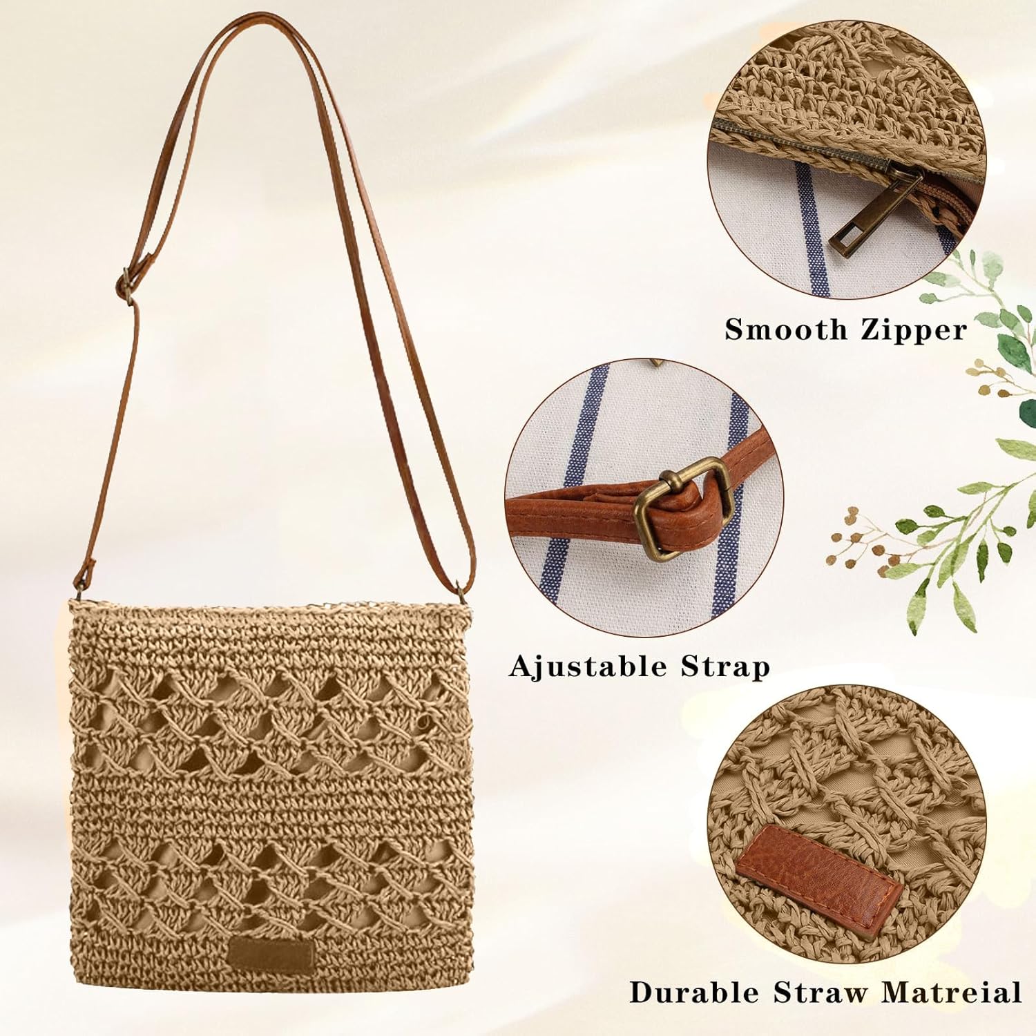 Boho Straw Crossbody Bag - Perfect for Summer Adventures