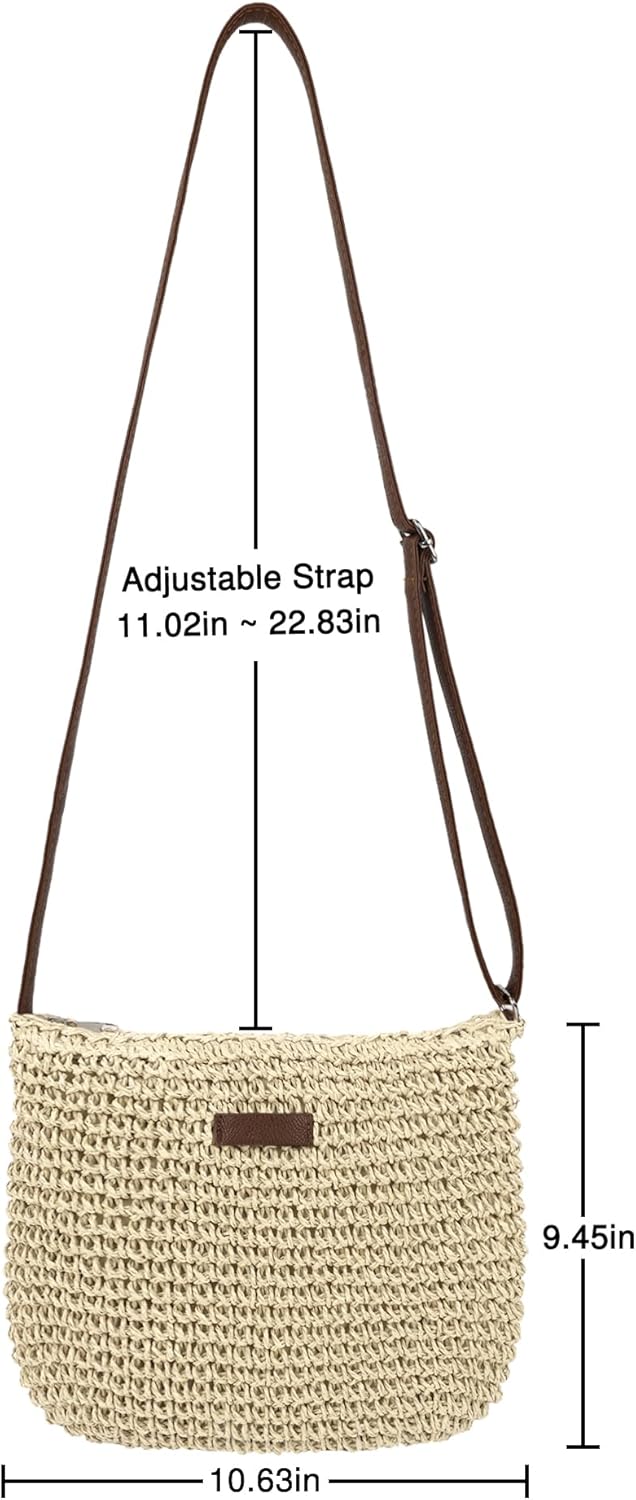 Handmade Straw Crossbody Bag - Perfect Summer Purse for Beach & Vacation