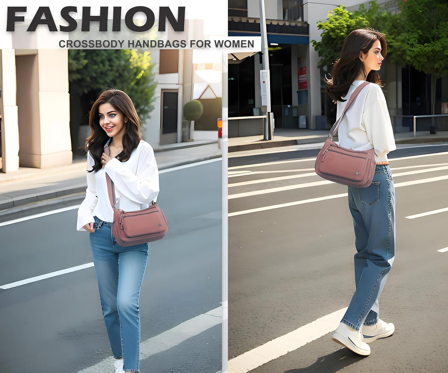 Lightweight Crossbody Bag for Women - Anti-Theft, Water-Resistant