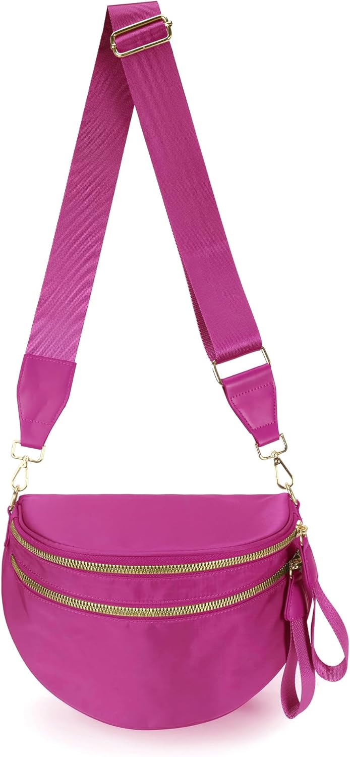 Trendy Nylon Crossbody Bag - Spacious Shoulder Bag & Bum Bag for Women