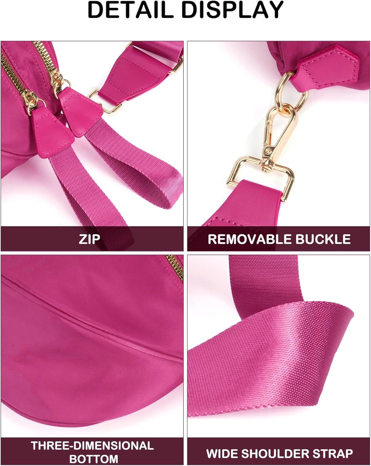 Trendy Nylon Crossbody Bag - Spacious Shoulder Bag & Bum Bag for Women
