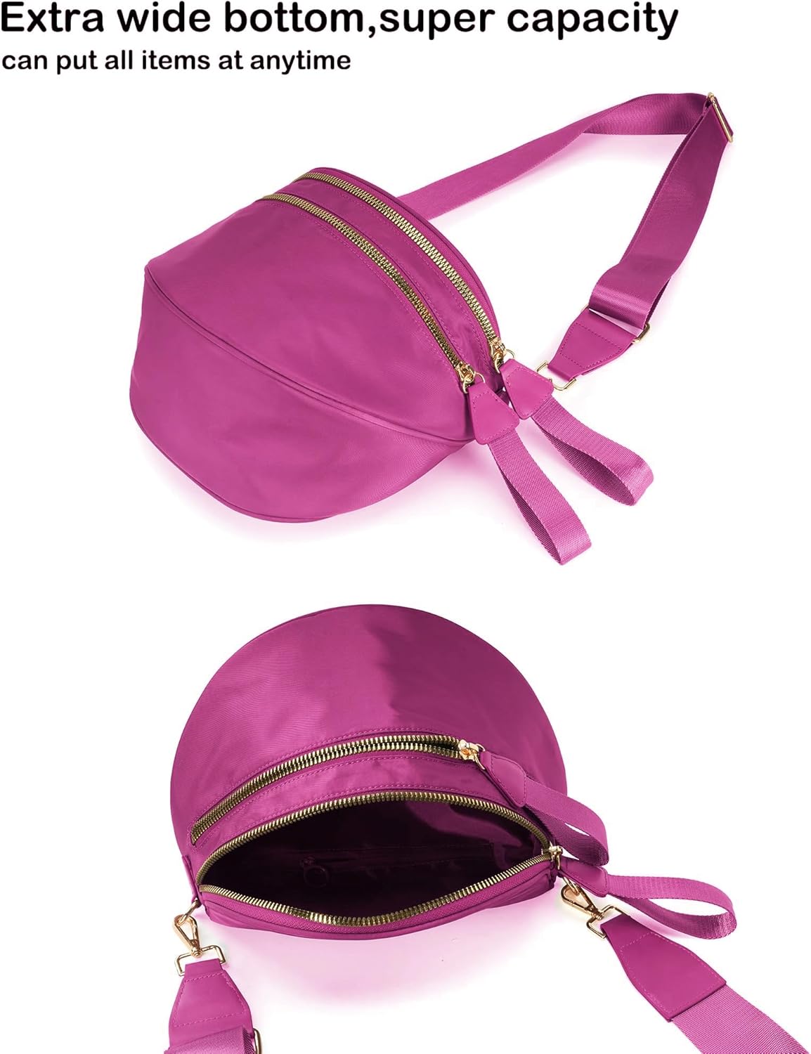 Trendy Nylon Crossbody Bag - Spacious Shoulder Bag & Bum Bag for Women