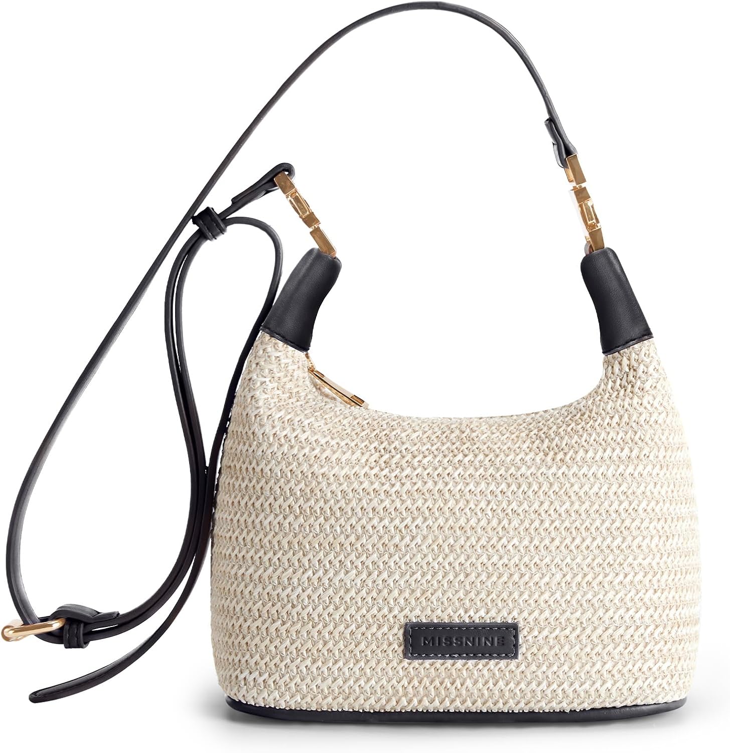 Missnine: Woven Raffia Handbag - Small Straw Purse for Summer