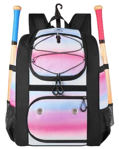 Buy MATEIN Softball Bag, Lightweight Baseball Bat Backpack with Shoe Compartment, Baseball Bag with Fence Hook for TBall Bat & Equipment, Softball Gift Catchers Bags for Women Fit Batting Glove, Helmet from bestipro