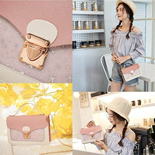 Buy Girls Chain Shoulder Bag,Princess Bag,Chain Handbag,Chain Detachable Three-Layer Mezzanine for Girls Gift Birthday from bestipro
