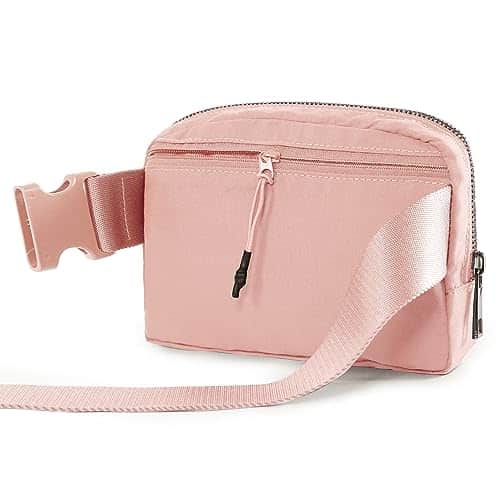 Buy ODODOS Unisex Mini Belt Bag with Adjustable Strap Small Fanny Pack for Workout Running Traveling Hiking, Light Pink from bestipro