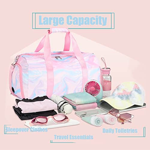 Buy Dance Bag Girls Duffle Bag Teen Sports Gym Bag Travel Bag for Weekender Sleepover Overnight Bag with Shoe Compartment and Wet Pocket from bestipro