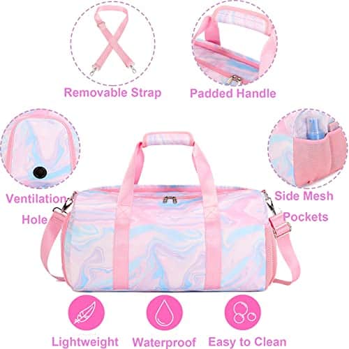 Buy Dance Bag Girls Duffle Bag Teen Sports Gym Bag Travel Bag for Weekender Sleepover Overnight Bag with Shoe Compartment and Wet Pocket from bestipro
