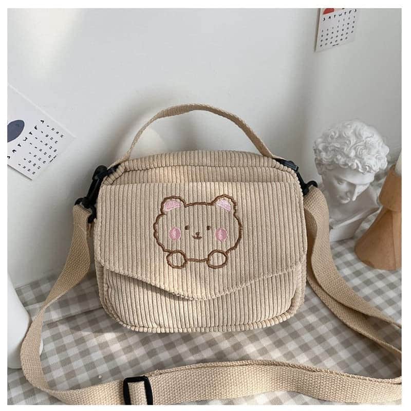 Buy Kawaii Corduroy Crossbody Purse & Wallet Set from bestipro