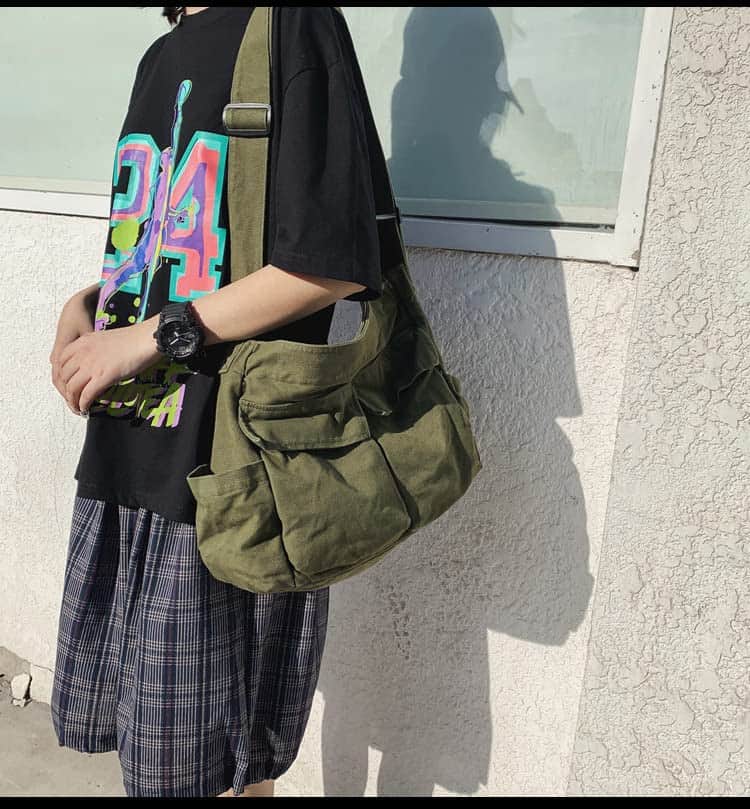 Buy Large Canvas Messenger Bag - Crossbody Shoulder Tote for Everyday from bestipro