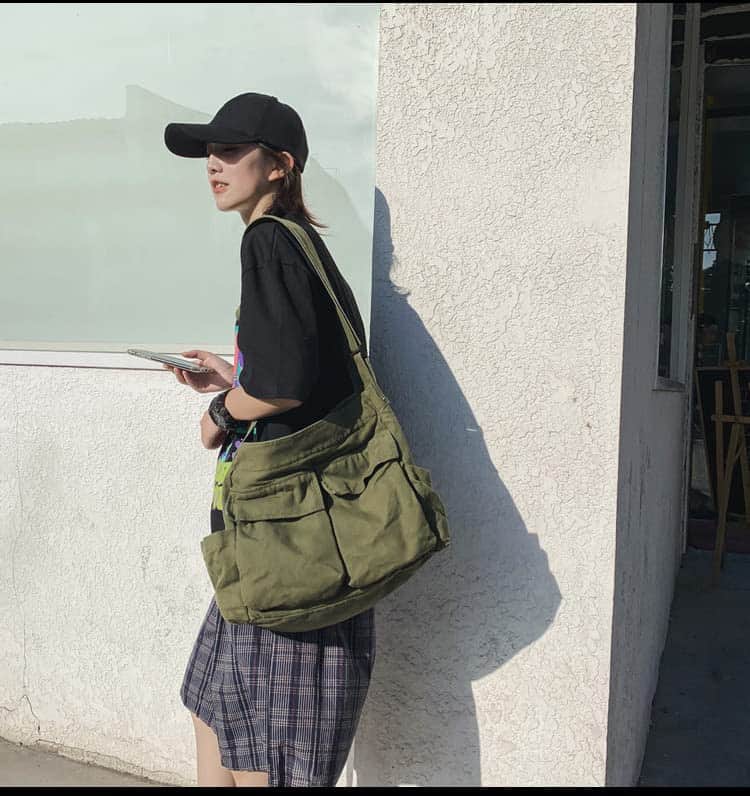 Buy Large Canvas Messenger Bag - Crossbody Shoulder Tote for Everyday from bestipro