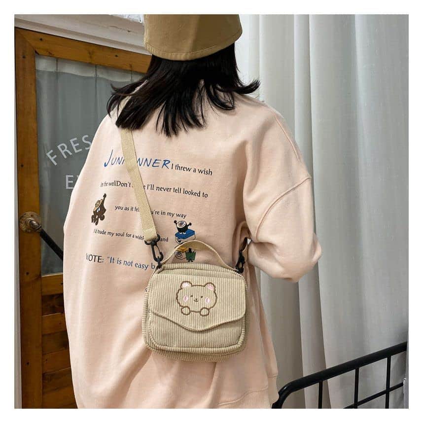 Buy Cute Corduroy Crossbody Bag - Mini Kawaii Purse & Wallet from bestipro