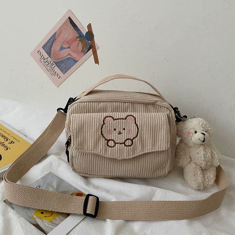Buy Cute Corduroy Crossbody Bag - Mini Kawaii Purse & Wallet from bestipro